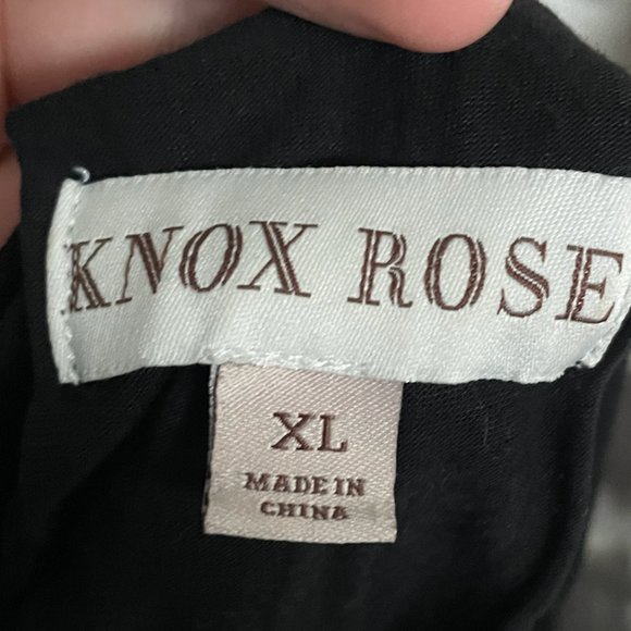 Knox Rose Black Open Shoulder Longsleeve Top XL - Picture 3 of 7